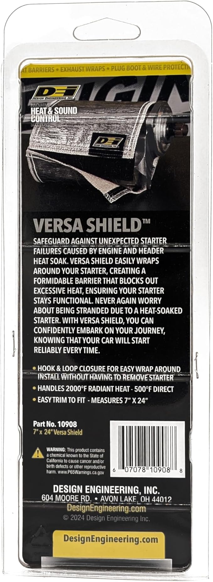 Design Engineering 10908 Versa-Shield 7" x 24" Starter Heat Shield Wrap
