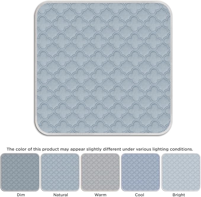 FunFurry Washable Pee Pads for Dogs - 2 Pack Reusable Pee Pads,Waterproof Puppy Pads,Pet Training Pads,Super Absorbent with Dog Paw Shape Non-Slip Backing (Light Grey, 36" X 41" - 2 Pack)