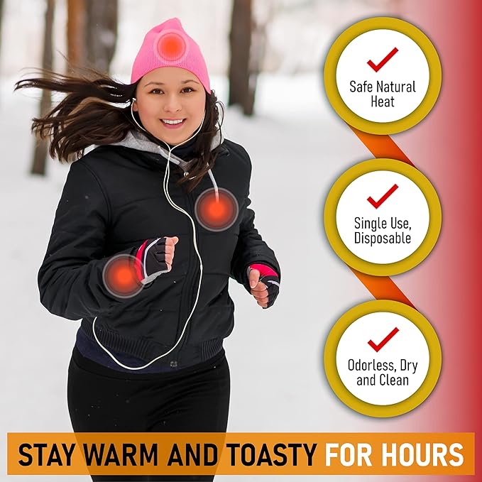 Hand, Toe, & XL Body and Hand Warmers - Variety Pack, 10 Pairs Hand Warmers, 10 Pairs Toe Warmers with Adhesive, 10 XL Hand & Body Warmers - Air Activated - Odorless Hot Hand - Sport Temp