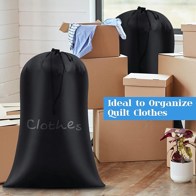 Nuanchu 2 Pcs 40 x 60 Extra Large Laundry Bag Giant Storage Laundry Reusable Multipurpose Bag for Damp Proof Luggage Suitcase Clothes Comforters Furniture Blankets Cover