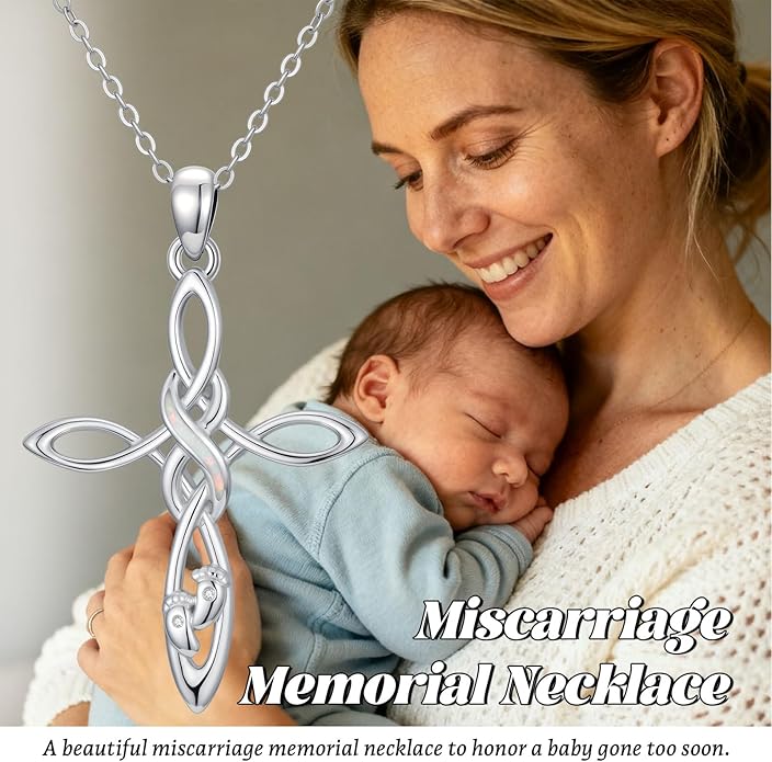Angel Heart Miscarriage necklace loss of pregnancy for Mother 925 Sterling Silver necklace