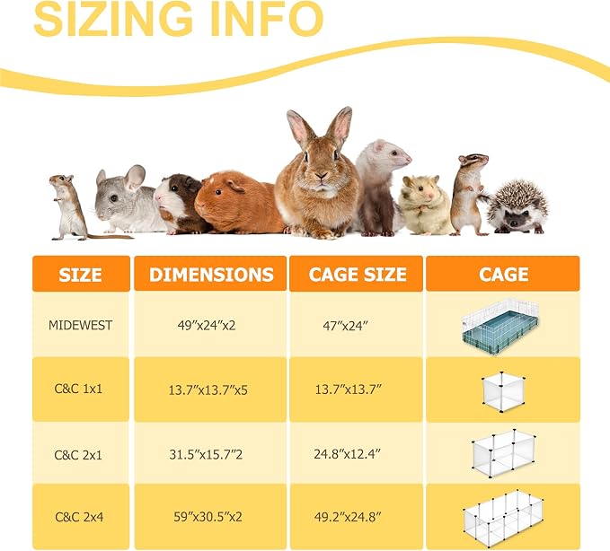 Guinea Pig Cage Liner, 49"x24" Bedding for Midwest Cage 3 Pack, Gray | Washable Fleece Bedding, Super Absorbent, Non-Slip, Waterproof Rabbit Mat, Machine Washable, Small Animal Cage Accessory
