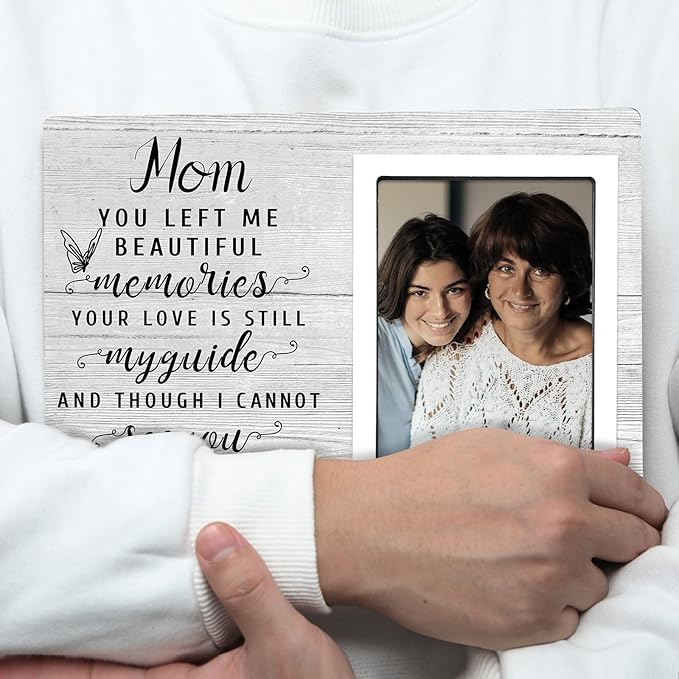 SteadStyle Memorial Gift for Loss of Mother - Memorial Picture Frames - Sympathy Gifts for Loss of Mom, Bereavement Gifts for Loss(White)