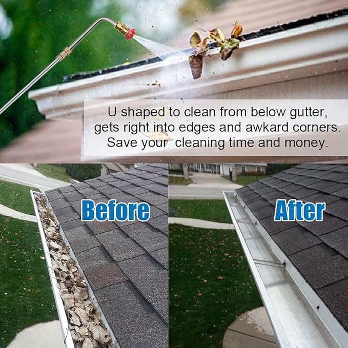 Selkie Pressure Washer Extension Wand - Upgrade Black Power Washer Lance with Spray Nozzle Tips,30°,90°,120° Curved Rod, 1/4’’Quick Connect, Replacement for Anti-Leaked Ring 4000 PSI