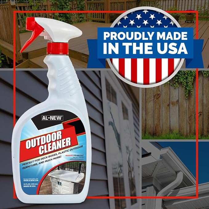 AL-NEW OUTDOOR CLEANER | Versatile Outdoor Cleaner for Deck Boxes, Plastic Outdoor Furniture, & More | Pack of 2 (32 oz.)