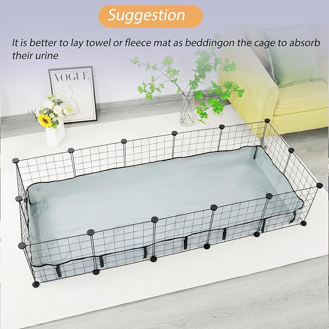 DZWLKJ Guinea Pig Cage Liner Tarp Bottom Waterproof and Washable Base Also for Rabbits, Bunny, Chinchesillas, Hedgehog, Ferrets and Other Small Animals(28x70 inches)