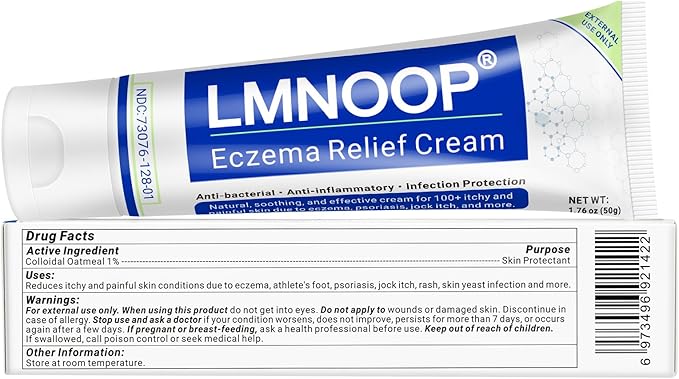 Eczema Cream, Maximum Strength Treatment Ointment for Rash, Psoriasis, Dermatitis, Urticaria, Jock Itch, Fungal Infection, Anti-Itch, Relief for Sensitive, Irritated Skin 1.76oz