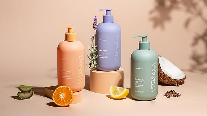 Natural Body Wash for Sensitive Skin, 16 oz – Mandarin Orange Scent, 98.9% Plant‑Derived, EWG Verified, Hypoallergenic, Paraben‑Free, Sulfate‑Free, Cruelty‑Free