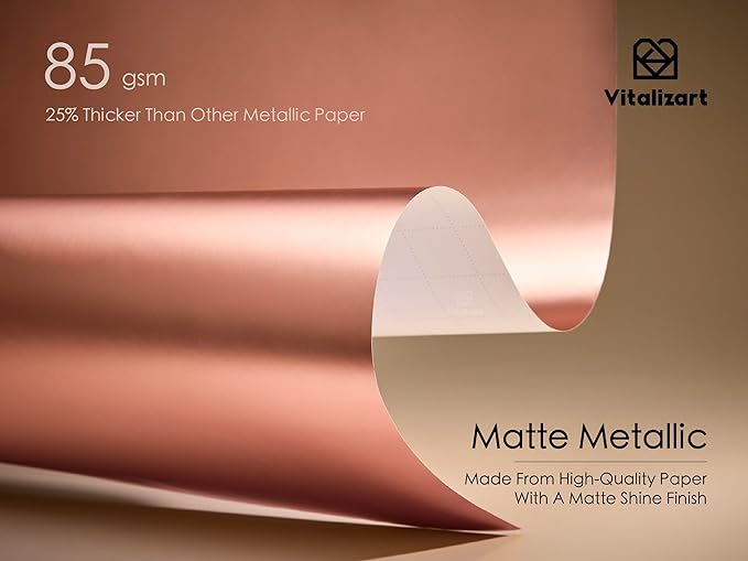 Vitalizart Pink Matte Metallic Wrapping Paper Set 30" With Silk Satin Ribbon & Gift Tags Christmas Gift Wrapping Birthday Baby Shower Wedding Bouquets Handmade Crafts 197"(16.4 Ft) Pink Ribbon