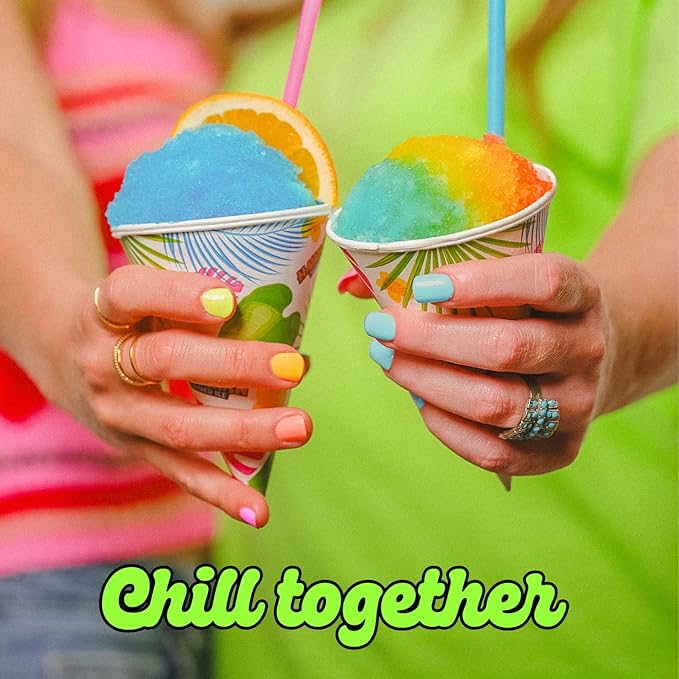 Hawaiian Shaved Ice S777 Snow Cone and Shaved Ice Machine with Blade Adjustment Knob and 5 Reusable Plastic Ice Mold Cups. Great for Granitas, Seltzers, Italian Soda and More 120V, Matte Black