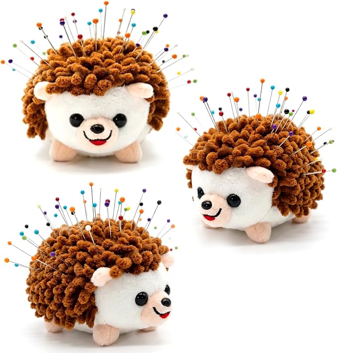 Sizobi Plush Hedgehog Pin Cushion for Sewing - Soft Sewing Needle Holder | Cute Animal Pin Storage for Quilting Embroidery DIY Crafts, Ideal Sewing Gift (Pins Excluded)