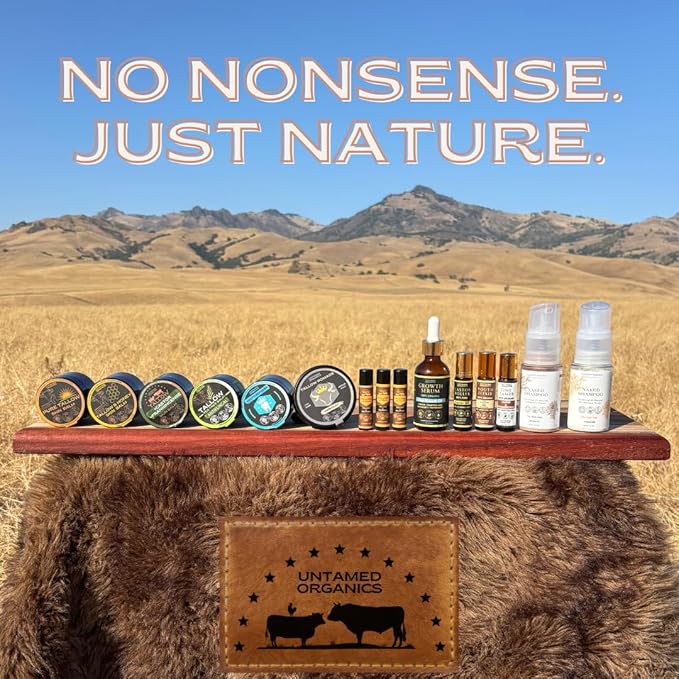 Handmade Tallow, Castor Oil, and Frankincense Oil Skin Balm - 100% Grass-Fed Tallow for Skin Care - Face & Body Moisturizer for Sensitive Skin, Eczema All-Purpose Balm - 2 FL. oz.