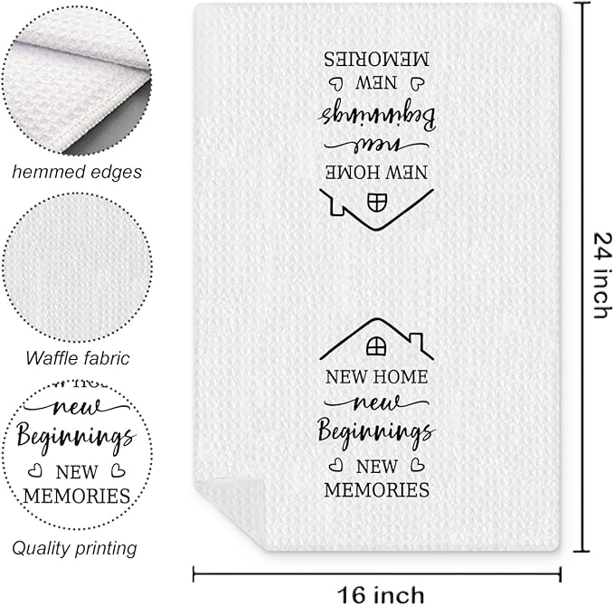 Housewarming Gifts Kitchen Towels, House Warming Gifts New Home House Apartment, New Home Gift Ideas for New Homeowners, Housewarming Decorations, 16x24 Inch