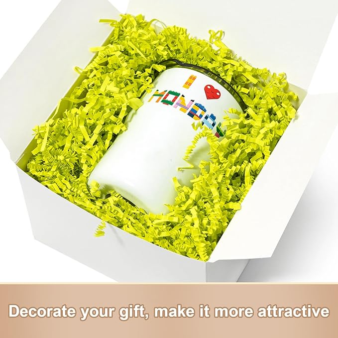 Wowxyz 2 LB Crinkle Cut Paper Shred Light Green Crinkle Shredded Paper - Gift Box Baskets Bag Filler - Confetti Stuffing for Birthday, Holiday Gift Packaging Wrapping