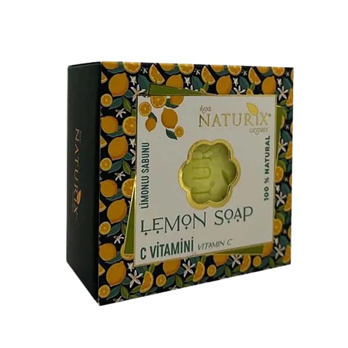 Organic Bar Soap Moisturizing Soap Made from Natural Oil | Hair Hand Face Body Bath Wash | Skin Care Cleanser Shampoo (Lemon)
