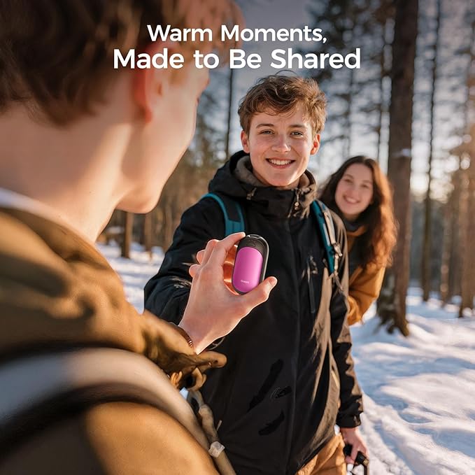 OCOOPA Magnetic Hand Warmers Rechargeable 2 Pack, UL Safety Heat 100-126°F, 3-Settings, Pocket-Sized, Max. 8 Hrs Long Lasting,Great for Raynauds, Golf, Hunting, Camping, Gifts for Men Women, UT3 Lite