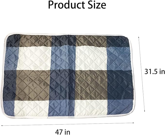Rabbit Cage Liners, Guinea Pig Bedding Pads Bunny Cage mats Waterproof Reusable Washable Small Animals Cage Liner (2Pcs) (Large Size)