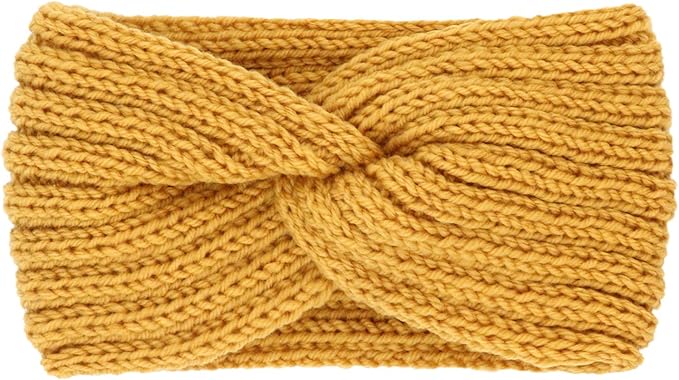 DRESHOW Winter Knit Chunky Headbands for Women Crochet Turban Knitted Ear Warmer Fashion Head Wrap 6 Pack