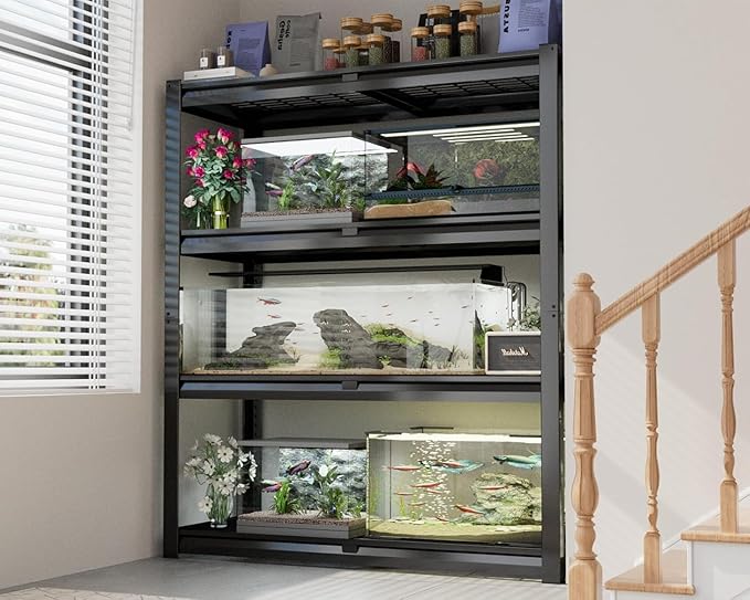 PrimeZone 40" W Heavy Duty Garage Shelving 2200 LBS 4 Tier Storage Shelves Adjustable Industrial Metal Wire Shelf Utility Rack for Garage,Basement,Pantry,Warehouse,Commercial,40" WX20 DX60 H 8Pack