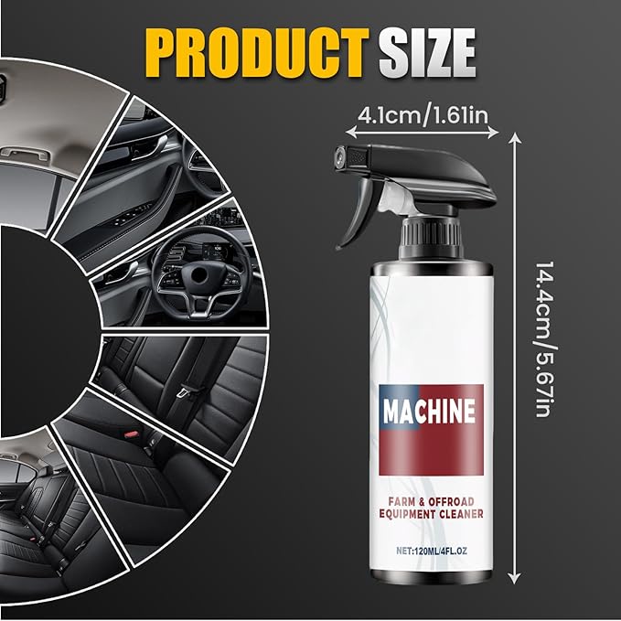 Heavy-duty Outdoor All Purpose Cleaner, 2025 Upgrade Machine Clean Spray, Multi-surface Portable Cleaners, Farm Equipment Durable Cleaner for Agricultural Field, Automotive Cleaners for Car Owners (2)
