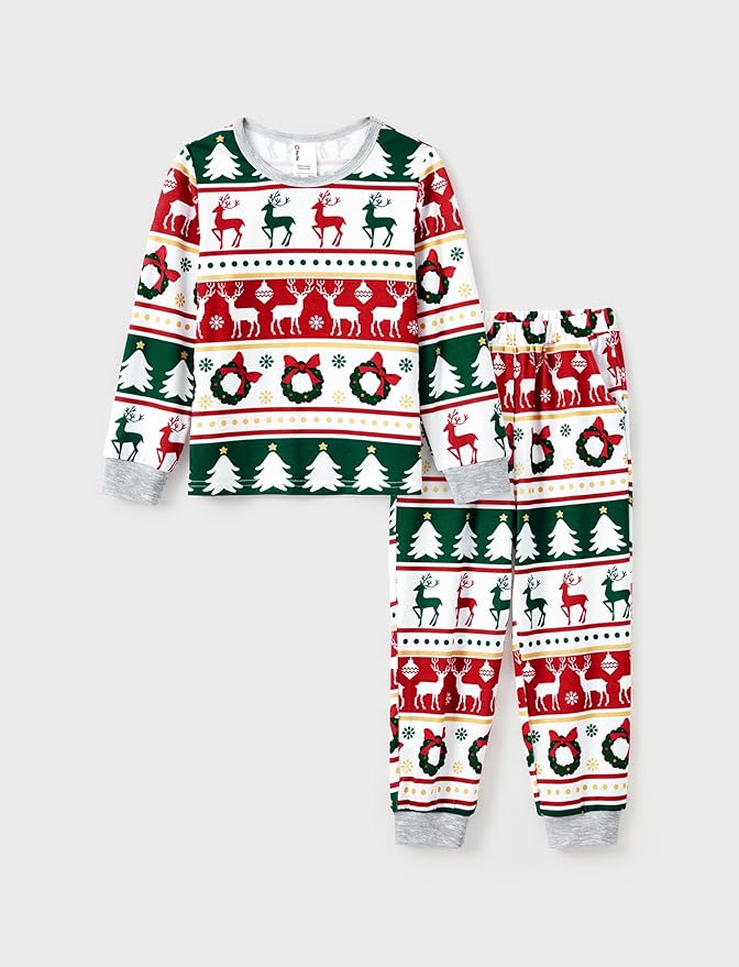 PATPAT Christmas Family Matching Pajama Sets Includes Christmas Socks - Perfect for Family Photos & Holiday Celebrations