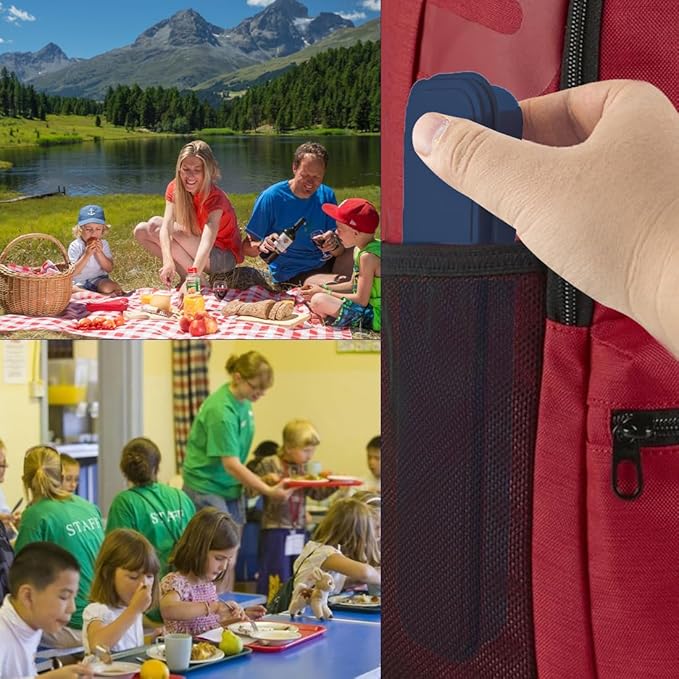 4 Sets Reusable Utensils Set with Case,Camping Cutlery Set Travel Silverware Set with Case Lunch Utensils Set for Work,Utensil Sets for Lunch Picnic Daily Use Outdoor (Darkblue)