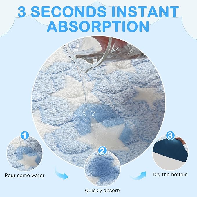 Homimp 2 Pack Guinea Pig Bed, Waterproof Reusable Small Animal Bed,Super Absorbent Pee Pad Mat for Rabbit Bunny Hamster Rat Hedgehog Chinchilla,Washable Fleece Cage Liners 12"x12"
