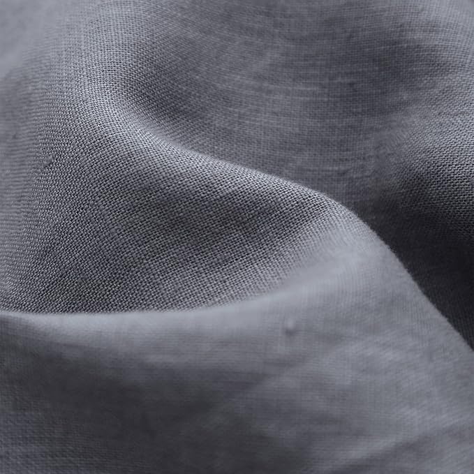 Amazhiyu Pure Linen Over The Door Laundry Hanging Hamper Bag for Holding Dirty Clothes and Saving Space Grey