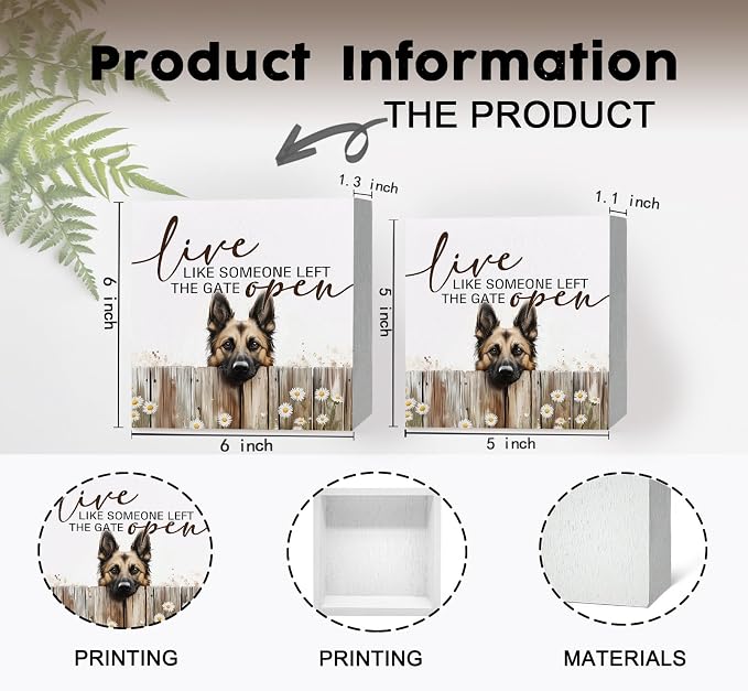 Belgian Malinois Signs - Farm Cottagecore Animal Office Kitchen Bedroom Decor,Rustic Farmhouse Live like Someone Left the Gate Open Home Decor Signs,Belgian Malinois Gifts for Women,6x6