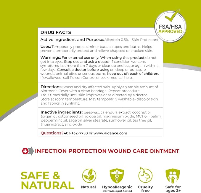 terrasil Wound Care 3X - Wound Healing Ointment, Infection Protection for Bed Sores, Pressure Sores, Blisters, Cuts, Burns & First Aid. Dermatologist-Tested, Hypoallergenic Approved (.5oz)