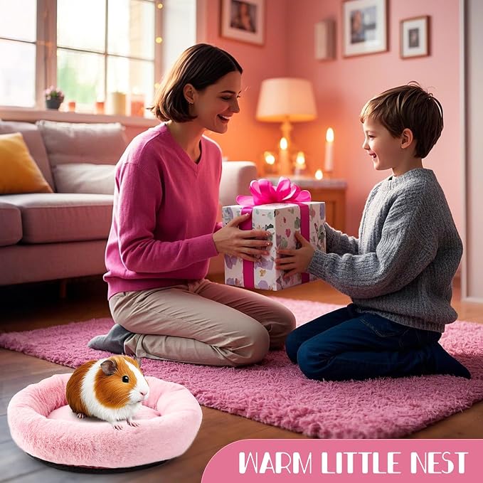 FEBSNOW Guinea Pig Bed, Soft Fleece Hamster Bed for Small Animals | Washable Warm Fleece Material, For Guinea Pigs and Hamsters, Cosy Sleeping and Hiding Spot, Anti-Slip Bottom