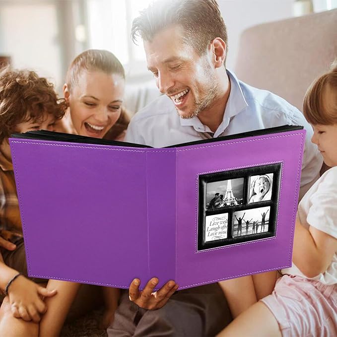 Ywlake Photo Album 4x6 1000 Pockets Photos, Extra Large Capacity Family Wedding Picture Albums Holds 1000 Horizontal and Vertical Photos Purple