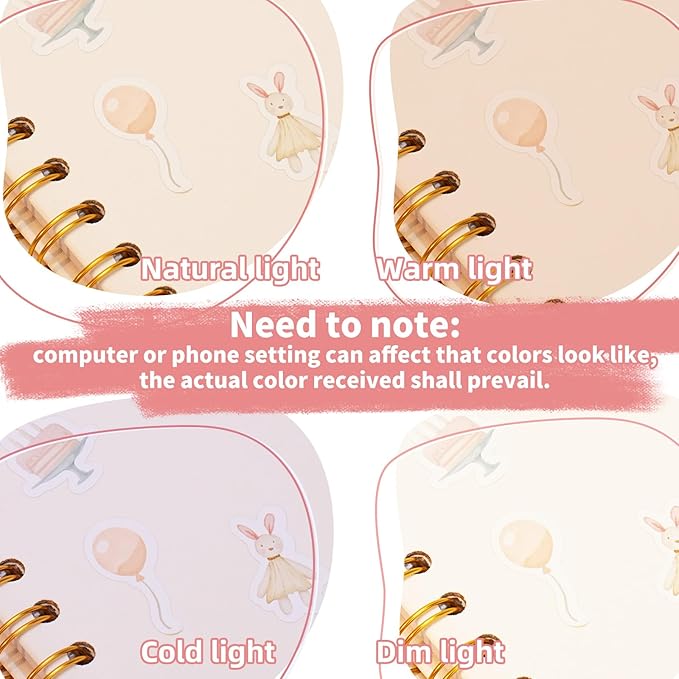 Vienrose Kids Scrapbook Album 8.5"X8.3" with Window Silk Fabric Cover Acid-Free Pages Personalised DIY Photos Scrapbooking for Baby Memory Book, First Year Keepsake Journal Gift Boy Girl, Beige