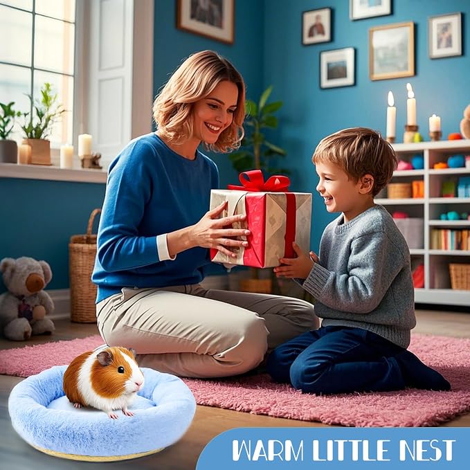 FEBSNOW Guinea Pig Bed, Soft Fleece Hamster Bed for Small Animals | Washable Warm Fleece Material, For Guinea Pigs and Hamsters Other Small Animal, Cosy Sleeping , Anti-Slip Bottom