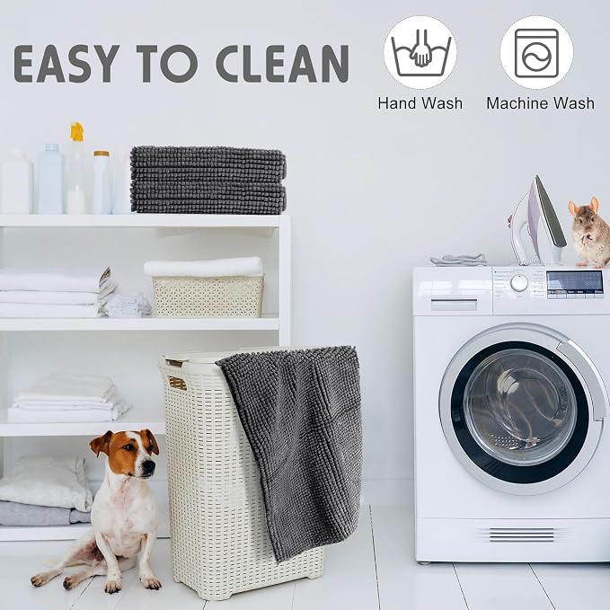 Amylove 4 Pcs Guinea Pig Cage Liner 47 x 24 Inch Washable Chenille Pee Pads Pet Dog Cat Bedding Training Mat Reusable for Small Animals Puppy Bunny Hamster Chinchilla