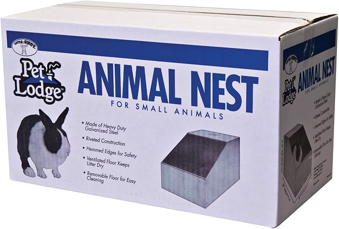 Pet Lodge® Small Animal Nest | Substitute Natural Burrow or Den | Rabbit Nesting Box | Burrow Box for Small Animals