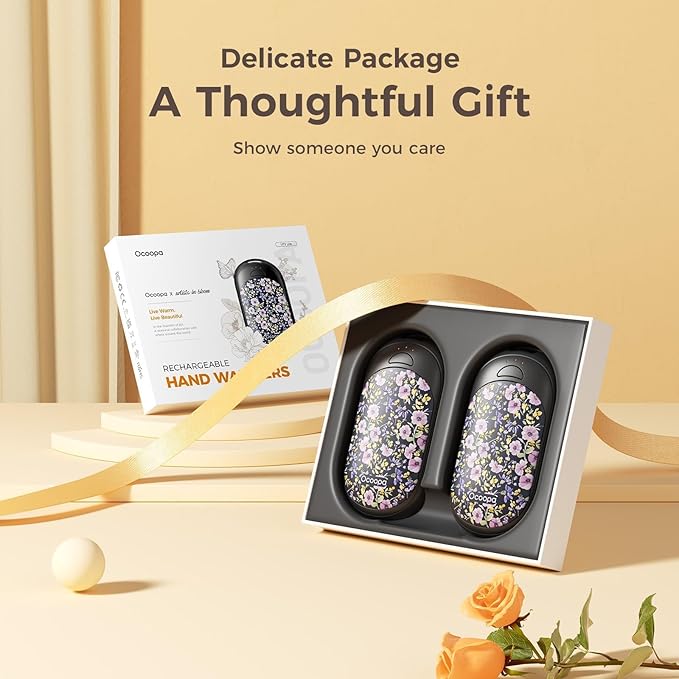 OCOOPA Magnetic Hand Warmers Rechargeable 2 Pack, UL Safety Heat 100-126°F, 3-Settings, Pocket-Sized, Max. 8 Hrs Long Lasting,Great for Raynauds, Golf, Hunting, Camping, Gifts for Men Women, UT3 Lite