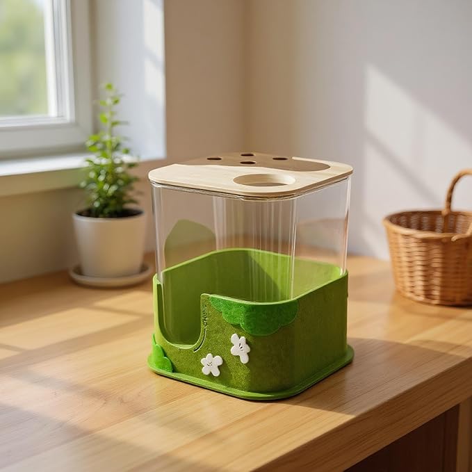 Hamster Sand Bath, Small Animal Habitat, Chinchilla Dig Box | Small Animal Shelter Training Observation Projects Playpen Activities for Animal Lovers Living Room Bedroom