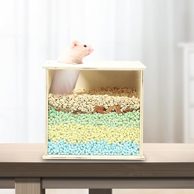 Hamster Sand Bath Box Visible Hamster Digging Box for