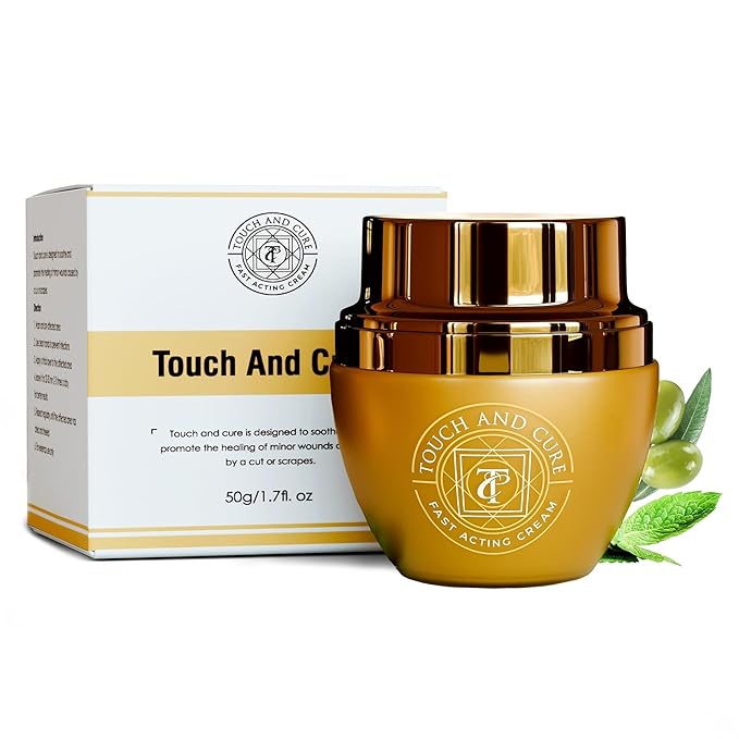 Skin Soothing Antiseptic Cream for Burns, Cuts, Blisters & Rashes, Restorative Wound Healing Balm with Aloe Vera, Beeswax & Olive Oil, Fast Relief Antiseptic Ointment Safe for All Skin Types, 50g Jar