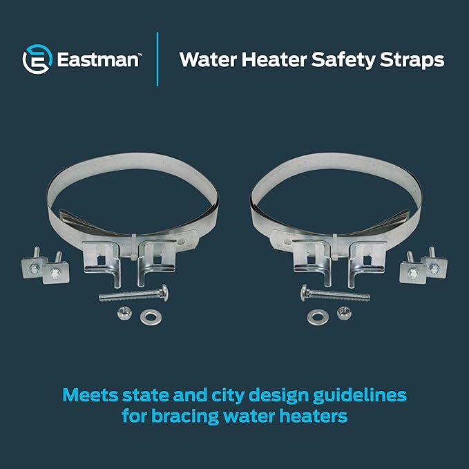 Eastman 86299 Water Heater Front Mount Safety Strap, 132 inch, 2 Pack
