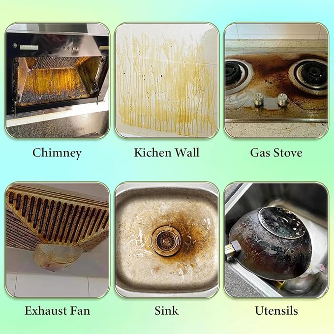 Electrolyzed Ion Kitchen Cleaner Spray, Cleanse Natural Enzyme Formula to Household Appliances, Multi Purpose Cleaner, Kitchen Appliance Cleaner for Hold, Oven, Stove, Range Hood