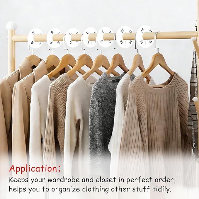 10 Pack White Blank Clothing Rack Size Dividers - Wardrobe Hanger Label Closet Dividers with Marker Pen | Closet Separators Garment Organizer for Clothes Organization