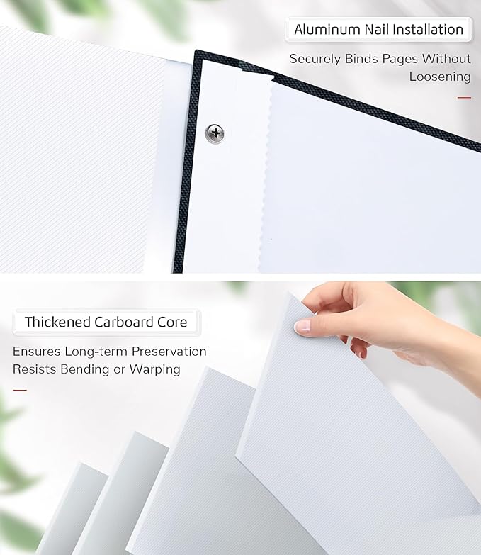 Photo Album Self Adhesive Scrapbook Album for 3x5 4x6 5x7 8x10 Pictures,120 Pages Linen Cover with Display Window DIY Photo Book,Ideal Gifts for Family Travel Wedding Baby