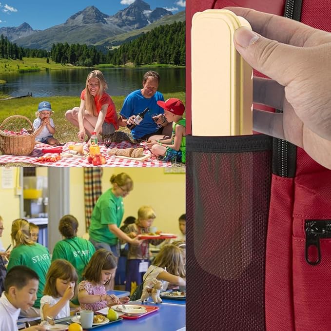 4 Sets Reusable Utensils Set with Case,Camping Cutlery Set Travel Silverware Set with Case Lunch Utensils Set for Work,Utensil Sets for Lunch Picnic Daily Use Outdoor (Beige)
