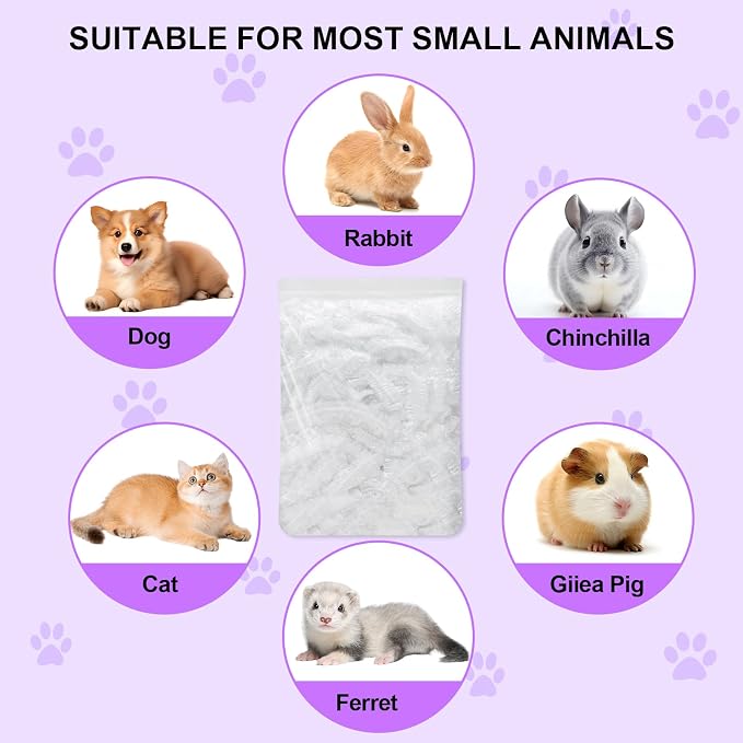 50 Pcs Disposable Cage Liners Clear Plastic Rabbit Cage Liner Bag Elastic Small Animal Toilet Film for Bunny Hamster Totoro Hedgehog Guinea Pig and Small Animals
