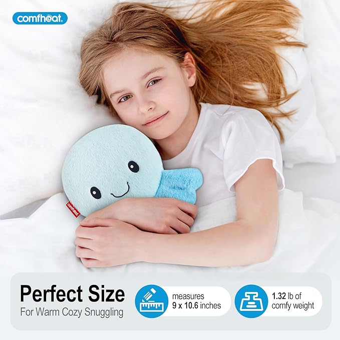 Octopus Microwave Heating Pad for Pain Relief, Unscented Microwavable Heating Pads for Cramps, Neck Shoulder, Muscles, Small Natural Heat Pack Moist Heat with Washable Cover