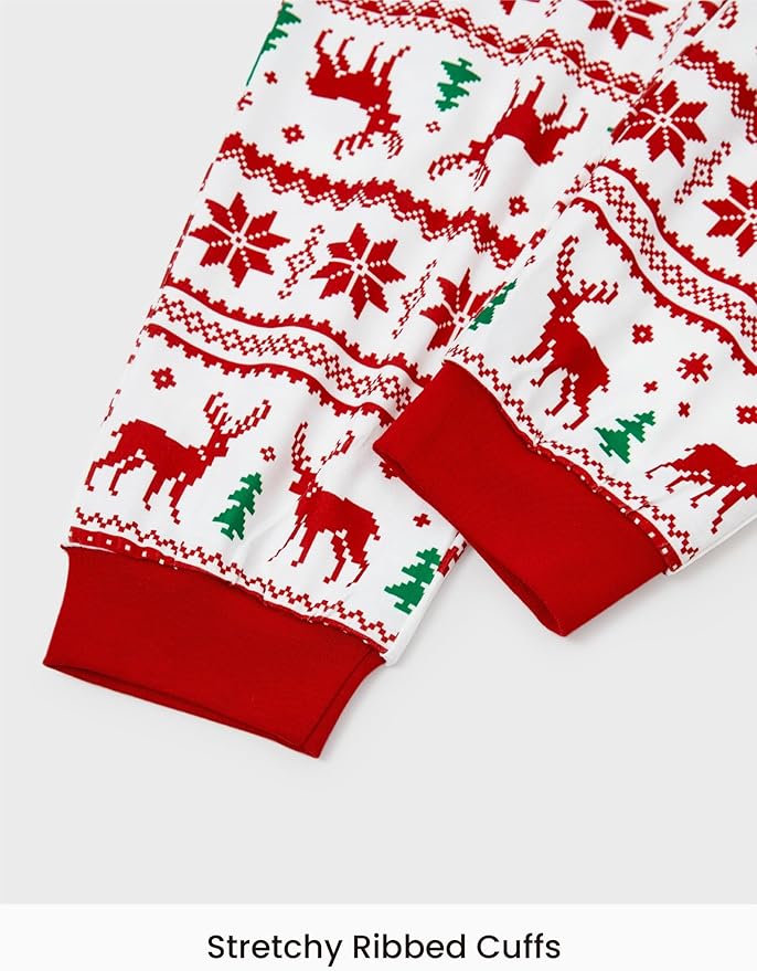 PATPAT Matching Family Christmas Onesie Pajamas – Holiday Hooded Jumpsuit Sleepwear PJs Couples Xmas Loungewear with Socks
