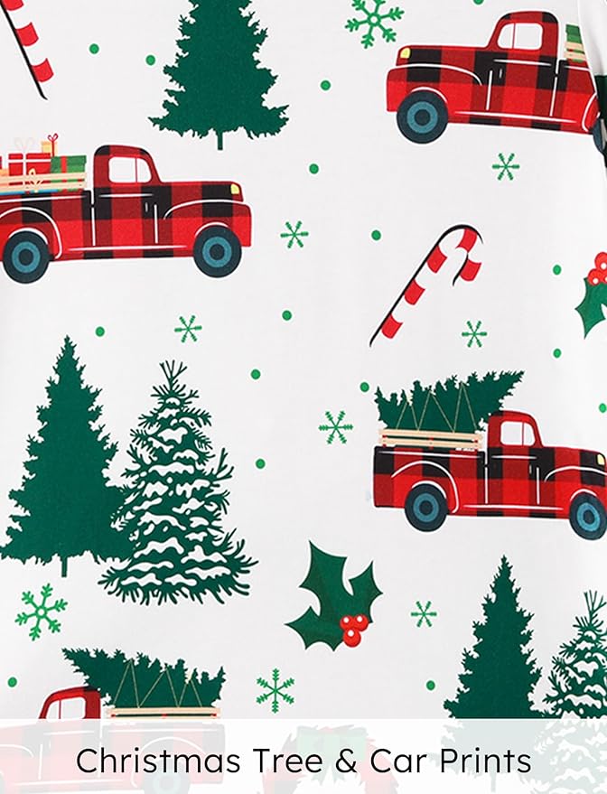 PATPAT Christmas Family Matching Pajama Sets Includes Christmas Socks - Perfect for Family Photos & Holiday Celebrations