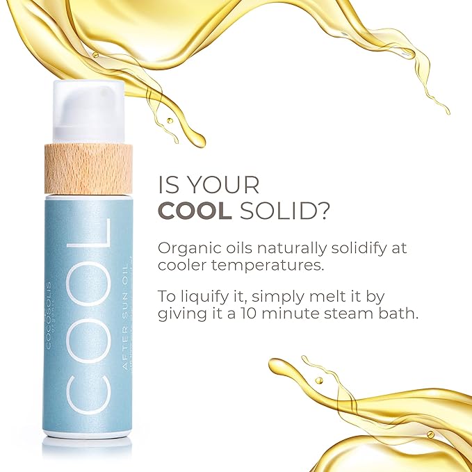 COCOSOLIS COOL After Sun Lotion | Organic After Sun for Tender Hydration & Recovery | Best After Sun Moisturizing Lotion with 9 Raw Organic Oils | After Sun Face & Body Skincare